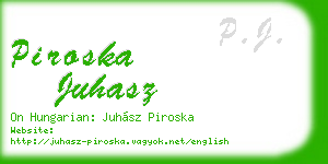piroska juhasz business card