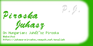 piroska juhasz business card